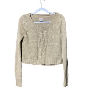 Women's Vintage 90's Y2K Mudd Cropped Knit Sweater Size Medium